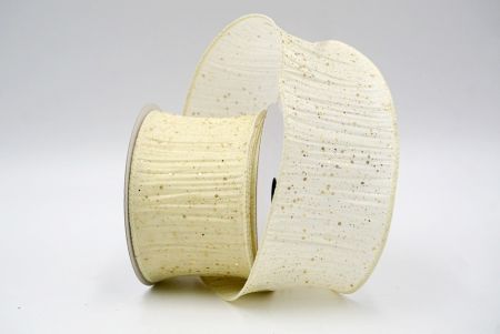 Cream_Glitter Crinkle Wired Ribbon_KF9040GC-2-2