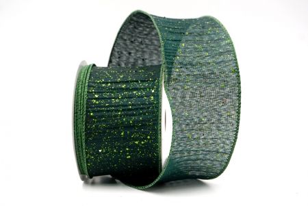 Dark Green_Glitter Crinkle Wired Ribbon_KF9040GC-3-127