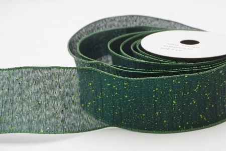 Dark Green_Glitter Crinkle Wired Ribbon_KF9040GC-3-127