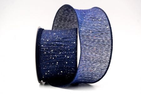 Navy Blue_Glitter Crinkle Wired Ribbon_KF9040GC-4-4