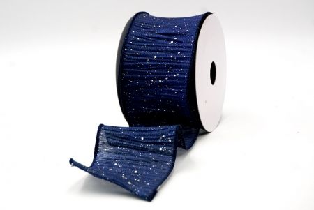 Navy Blue_Glitter Crinkle Wired Ribbon_KF9040GC-4-4