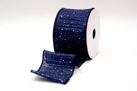 Navy Blue_Glitter Crinkle Wired Ribbon_KF9040GC-4S-4