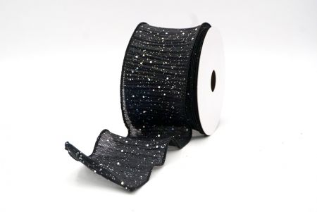 Black_Glitter Crinkle Wired Ribbon_KF9040GC-53S-53