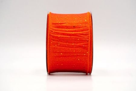 Orange_Glitter Crinkle Wired Ribbon_KF9040GC-54-54