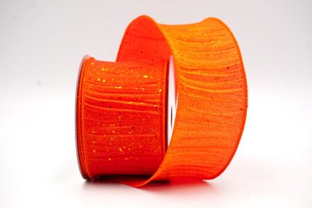 Orange_Glitter Crinkle Wired Ribbon_KF9040GC-54-54