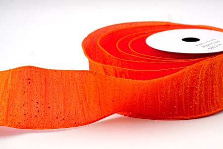 Orange_Glitter Crinkle Wired Ribbon_KF9040GC-54-54