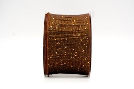 Brown_Glitter Crinkle Wired Ribbon_KF9040GC-58-139