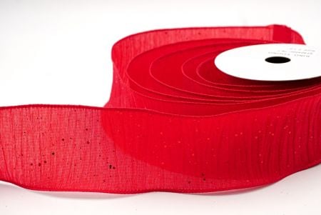 Red_Glitter Crinkle Wired Ribbon_KF9040GC-7R-7