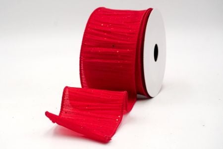 Red_Glitter Crinkle Wired Ribbon_KF9040GC-7R-7