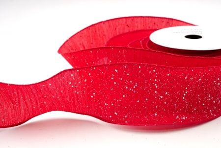 Red_Glitter Crinkle Wired Ribbon_KF9040GC-7S-7