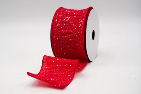 Red_Glitter Crinkle Wired Ribbon_KF9040GC-7S-7