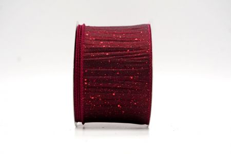 Burgundy_Glitter Crinkle Wired Ribbon_KF9040GC-8-8