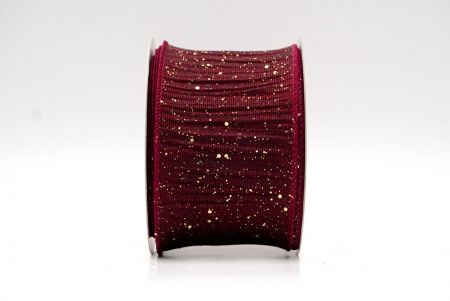 Burgundy_Glitter Crinkle Wired Ribbon_KF9040GC-8G-8