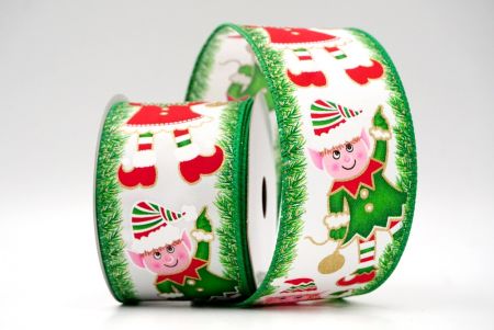 White_Christmas Elf Wired Ribbon_KF9042GC-1-49