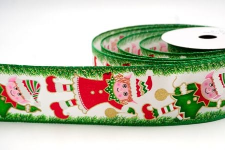 White_Christmas Elf Wired Ribbon_KF9042GC-1-49