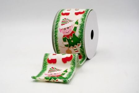 Cream_Christmas Elf Wired Ribbon_KF9042GC-2-2