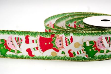 White_Christmas Elf Wired Ribbon_KF9043G-1