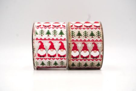 Christmas Gnomes Wired Ribbon - Christmas Gnomes Wired Ribbon