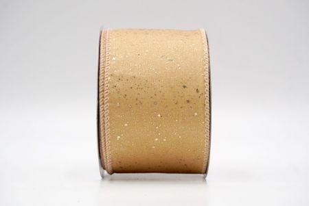 Khaki_Glittery Solid Color Wired Ribbon_KF9061GC-13-166