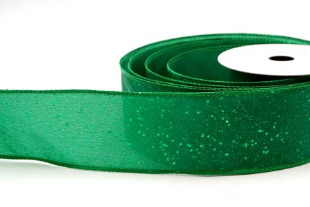 Green_Glittery Solid Color Wired Ribbon_KF9061GC-16-49