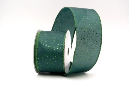 Green_Glittery Solid Color Wired Ribbon_KF9061GC-3-127