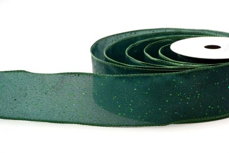 Green_Glittery Solid Color Wired Ribbon_KF9061GC-3-127