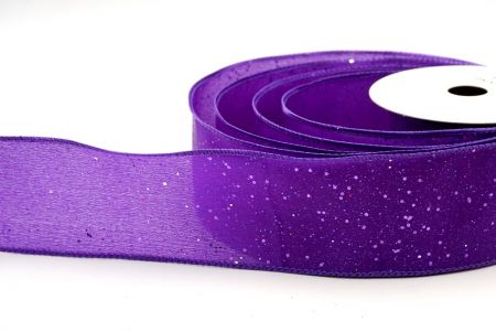 Violet_Glittery Solid Color Wired Ribbon_KF9061GC-34-34