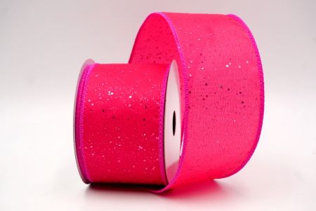 Magenta_Glittery Solid Color Wired Ribbon_KF9061GC-40-40