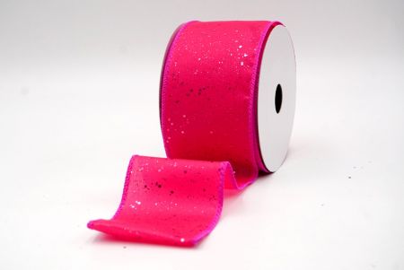 Magenta_Glittery Solid Color Wired Ribbon_KF9061GC-40-40