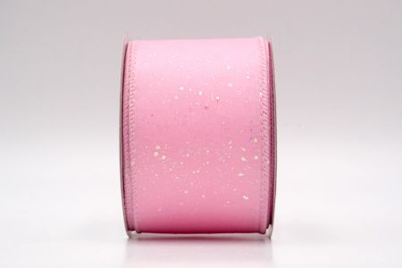 Pink_Glittery Solid Color Wired Ribbon_KF9061GC-5-5