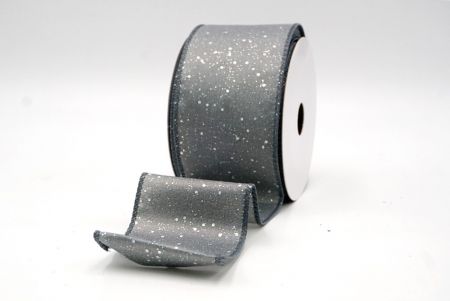 Gray_Glittery Solid Color Wired Ribbon_KF9061GC-50-123