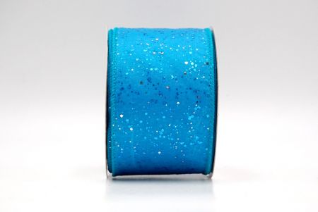 Blue_Glittery Solid Color Wired Ribbon_KF9061GC-55-217