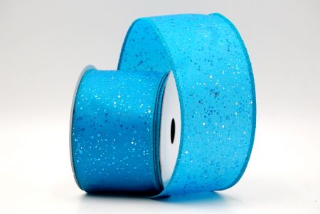 Blue_Glittery Solid Color Wired Ribbon_KF9061GC-55-217