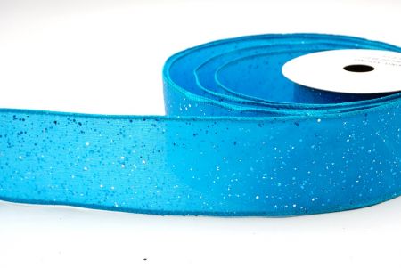 Blue_Glittery Solid Color Wired Ribbon_KF9061GC-55-217