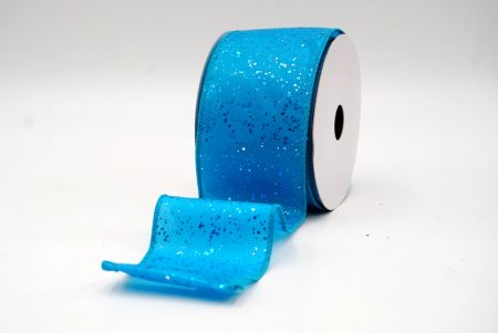 Blue_Glittery Solid Color Wired Ribbon_KF9061GC-55-217