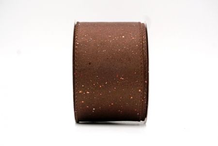 Brown_Glittery Solid Color Wired Ribbon_KF9061GC-58-58