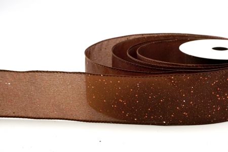 Brown_Glittery Solid Color Wired Ribbon_KF9061GC-58-58