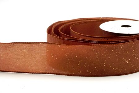 Lt.Brown_Glittery Solid Color Wired Ribbon_KF9061GC-59-139