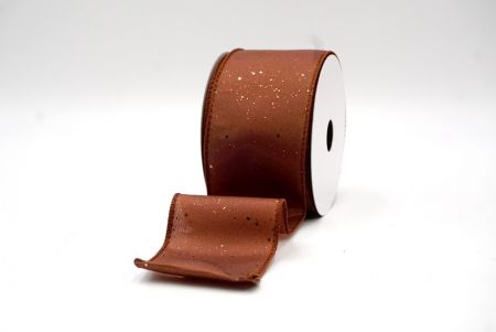 Lt.Brown_Glittery Solid Color Wired Ribbon_KF9061GC-59-139