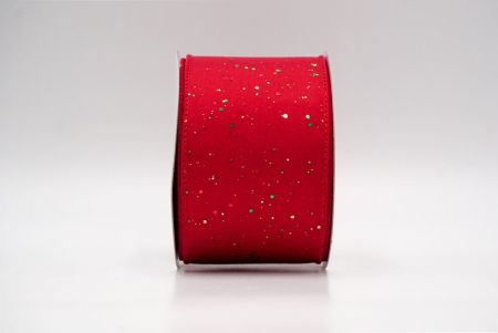 Red_Glittery Solid Color Wired Ribbon_KF9061GC-7-7