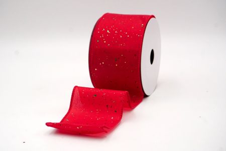 Red_Glittery Solid Color Wired Ribbon_KF9061GC-7-7