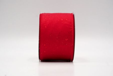 Red_Glittery Solid Color Wired Ribbon_KF9061GC-7R-7