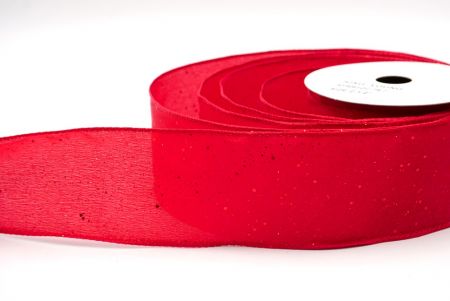 Red_Glittery Solid Color Wired Ribbon_KF9061GC-7R-7