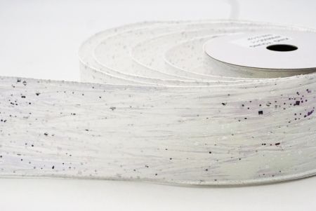 White Crinkle Metallic Glitter Wired Ribbon_KF9063GC-1-1