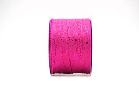 Hot Pink Crinkle Metallic Glitter Wired Ribbon_KF9063GC-40-40