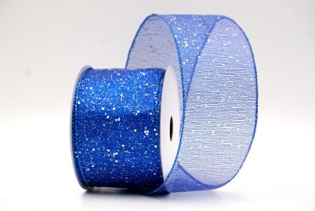 Blue_Metallic Glittery Wired Ribbon_KF9064GB-4