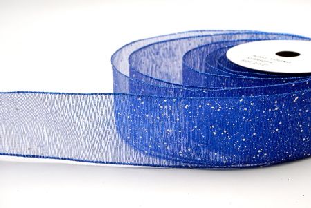 Blue_Metallic Glittery Wired Ribbon_KF9064GB-4