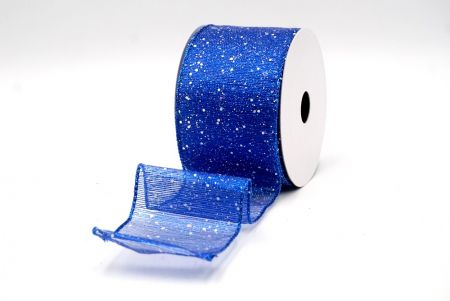 Blue_Metallic Glittery Wired Ribbon_KF9064GB-4