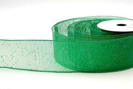 Green_Metallic Glittery Wired Ribbon_KF9064GH-3