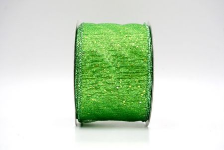 Lt.Green_Metallic Glittery Wired Ribbon_KF9064GI-15